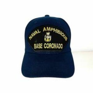 Naval Amphibious Base Coronado Men's Baseball Cap Hat Blue Embroidered Patch